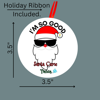 Naughty Santa Funny Christmas Ornament 3