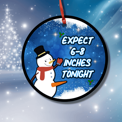 Naughty Snowman Funny Christmas Ornaments - Adult Ornaments - Christmas Gag Gift