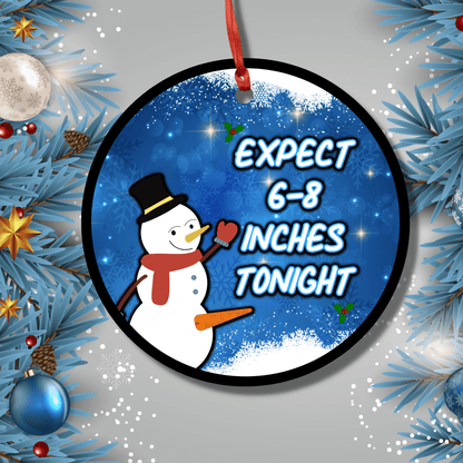 Naughty Snowman Funny Christmas Ornaments - Adult Ornaments - Christmas Gag Gift