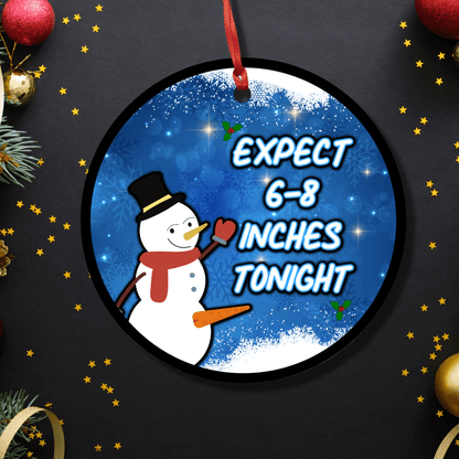 Naughty Snowman Funny Christmas Ornaments - Adult Ornaments - Christmas Gag Gift