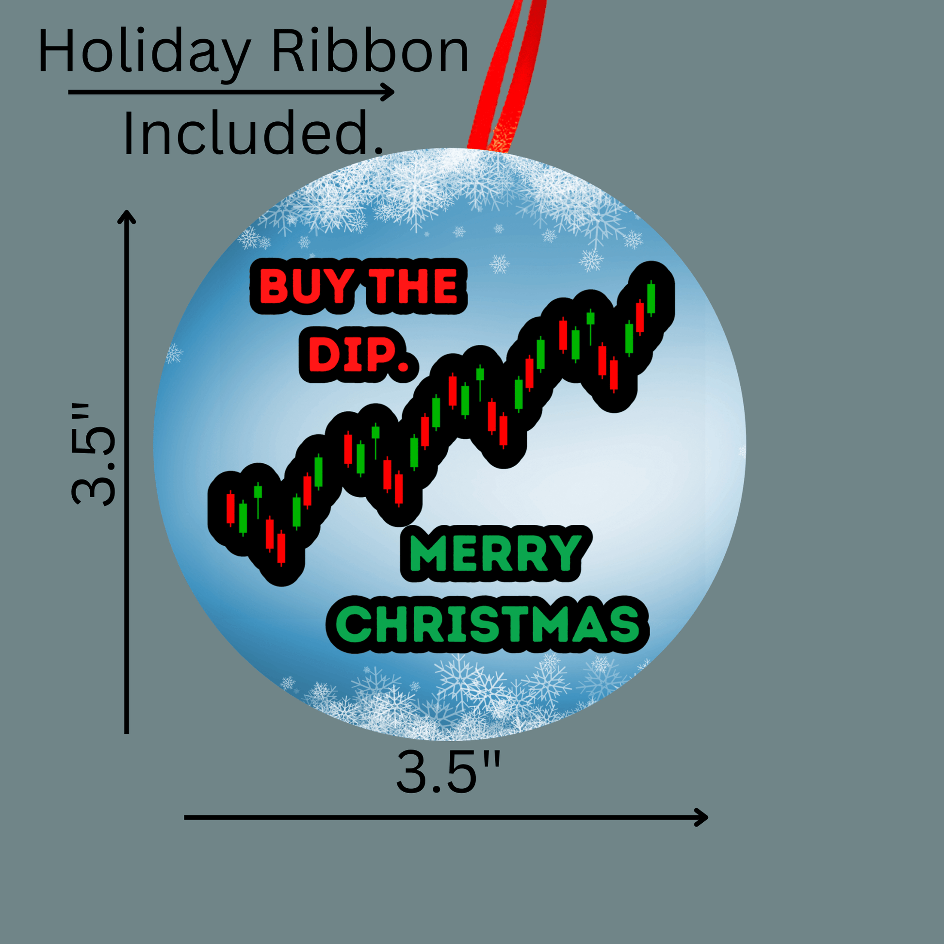 Day Trader Christmas Ornament, Buy The Dip, Stocks, Crypto 3
