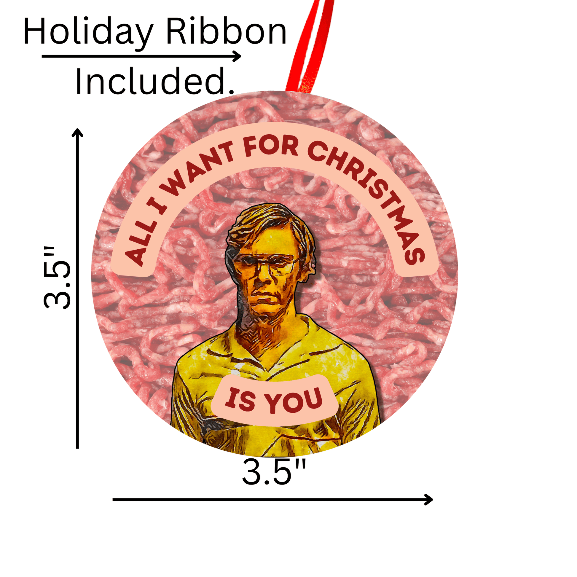 Funny Jeffrey Dahmer Christmas Holiday Meme Ornament 3